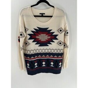 Women's American Eagle Outfitters Aztec Print Crewneck Sweater Size M